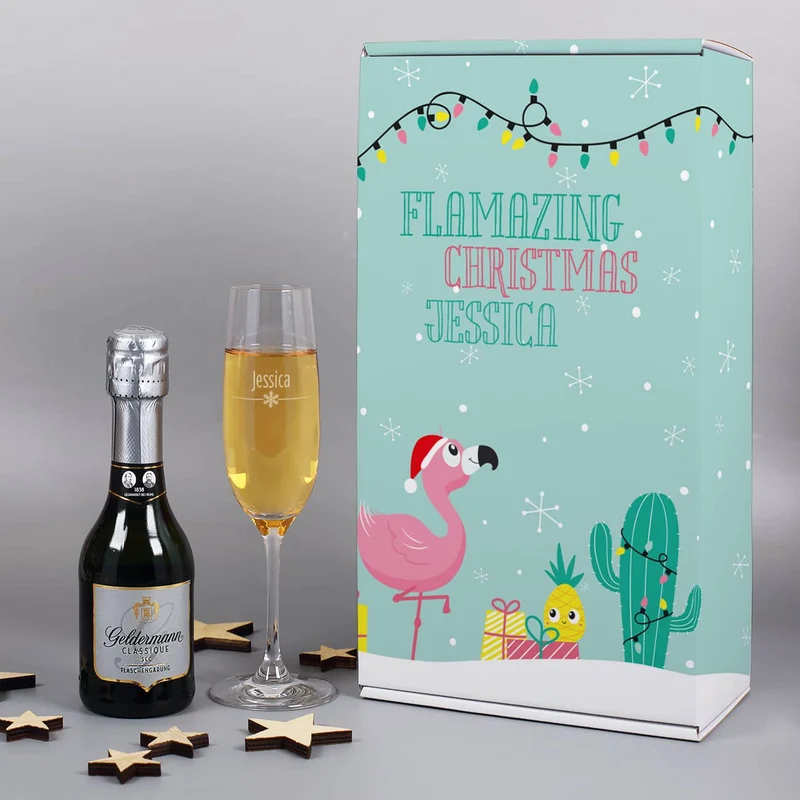 Flamazing Christmas Geschenkset mit Sekt und Sektglas | Geldermann Flaschengärung