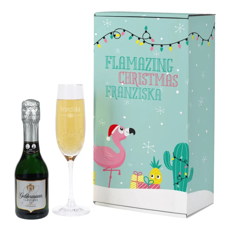 Flamazing Christmas Geschenkset mit Sekt und Sektglas | Geldermann Flaschengärung