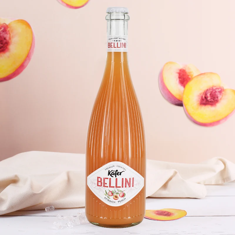 Sommerliches Pfirsichlikör-Set für Frauen mit Cocktailglas und Name