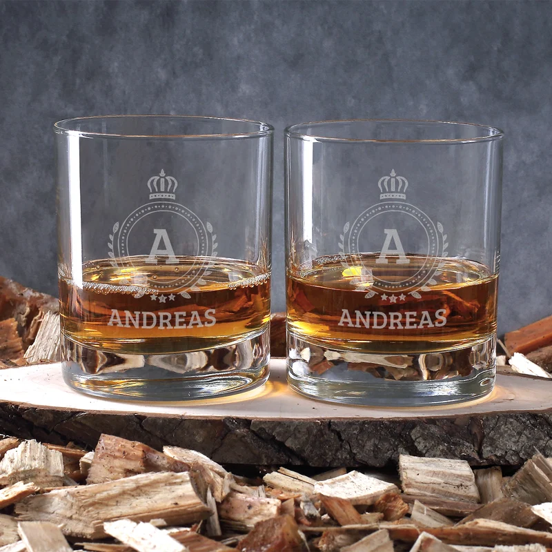 Edles Whisky-Geschenkset in original Munitionsbox mit Monogramm, Name und Wunschtext