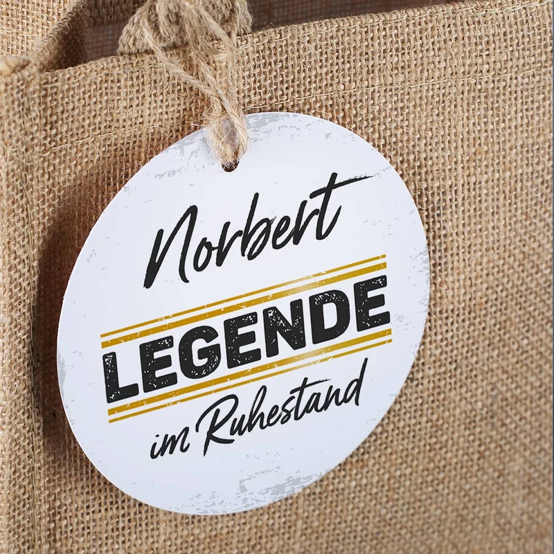 Leikeim Geschenkset zum Ruhestand mit Bier, Bierglas und Jutetüte