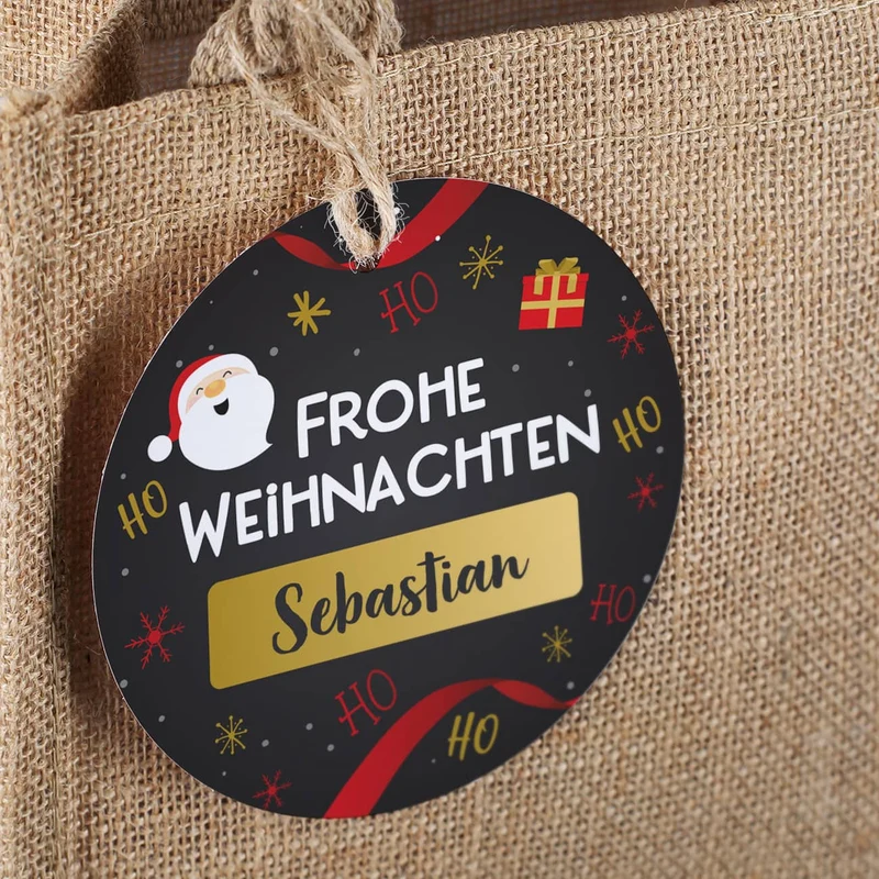Männergeschenk zu Weihnachten - Bierglas mit Bierflasche in persönlicher Geschenktüte