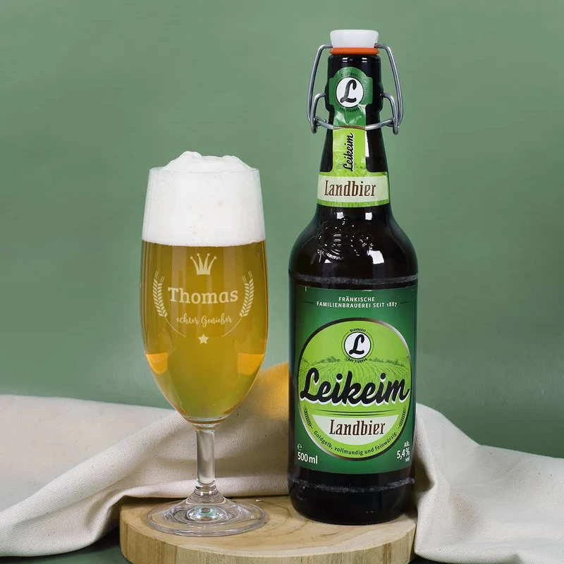 Happy Beersday - Geschenkset zum Geburtstag mit Bier, Glas und Snack