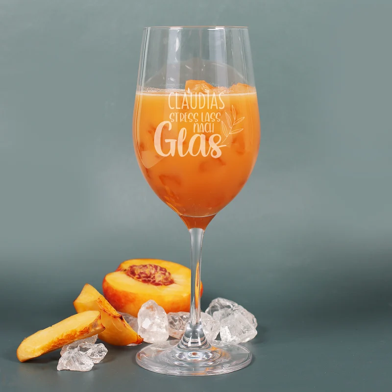 Stress lass nach! - Bellini Geschenkset mit Glas und Box