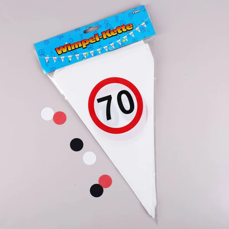 Wimpel-Kette Verkehrszeichen 70