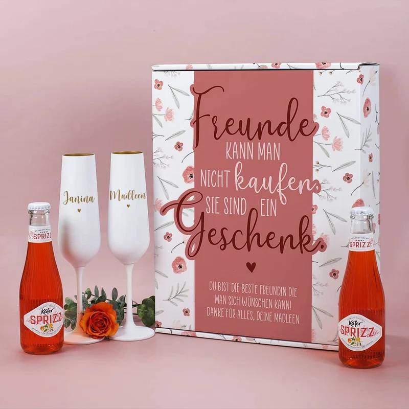 Freunde sind ein Geschenk - Käfer Sprizz Geschenkset für Freundinnen