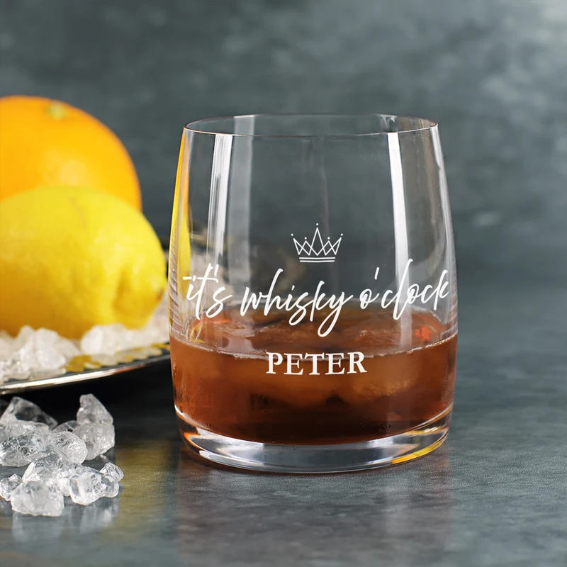 It's whisky o'clock - Whiskey Geschenkset mit Whiskyglas und 3 Flaschen Glenfiddich a 50 ml