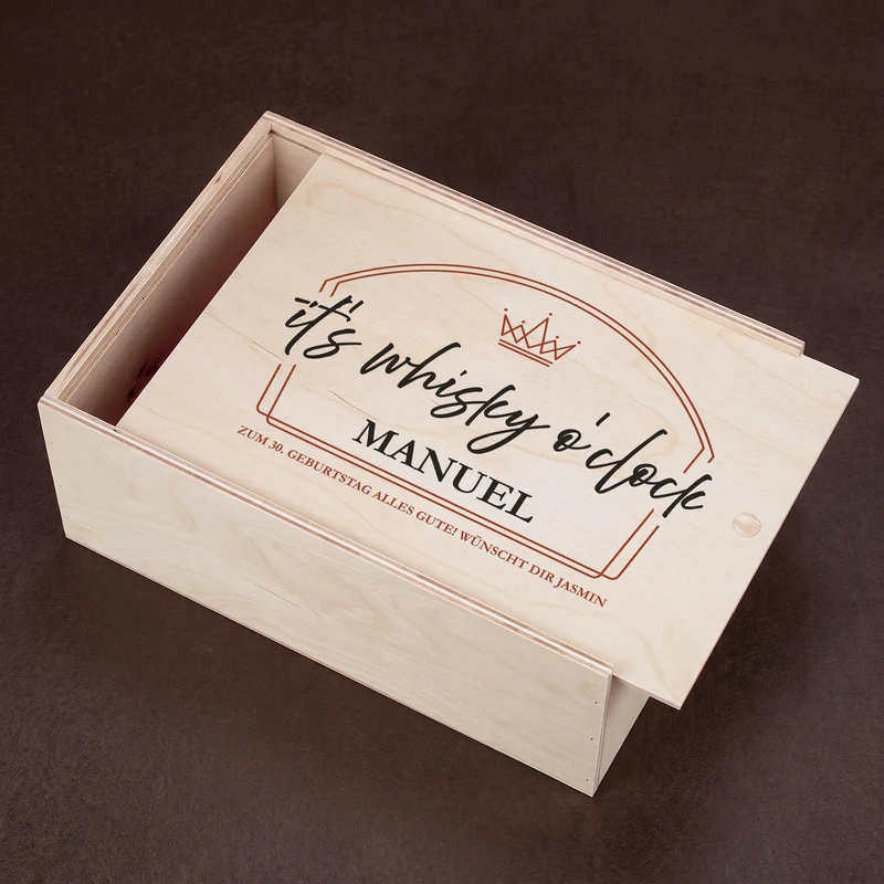 It's whisky o'clock - Whiskey Geschenkset mit Whiskyglas und 3 Flaschen Glenfiddich a 50 ml