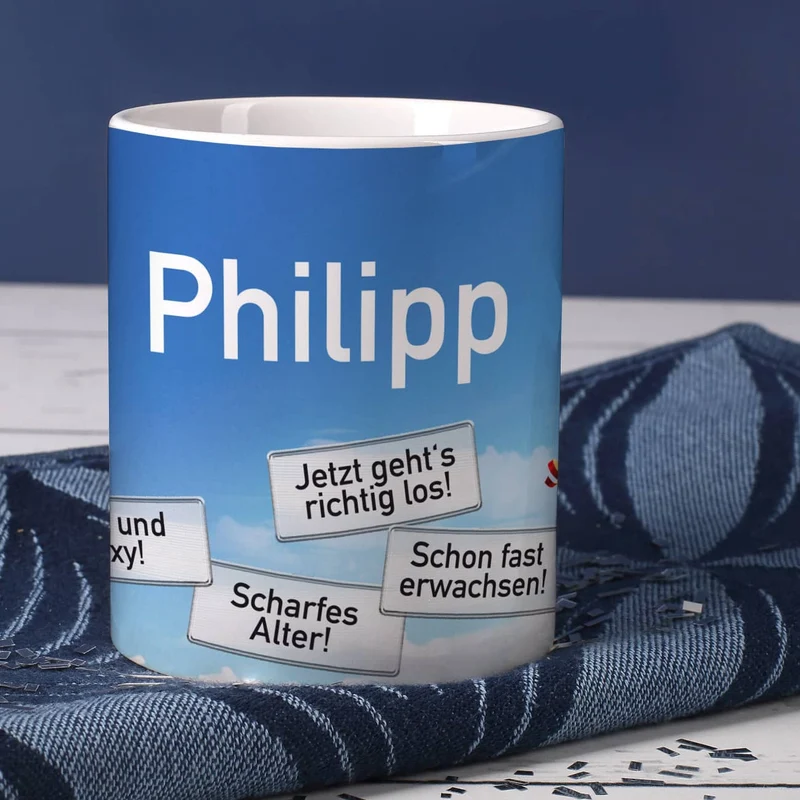 Geschenkbox zum 18. Geburtstag mit Verkehrszeichenmotiv