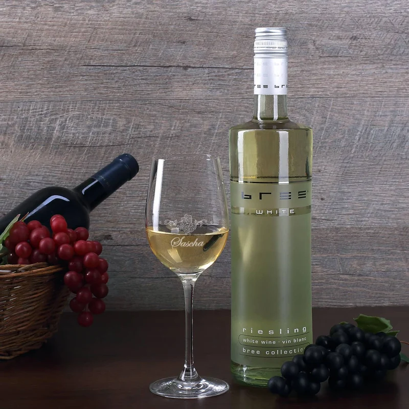 Happy Birthday - Weingeschenkset zum 40. Geburtstag mit graviertem Weinglas und Flasche