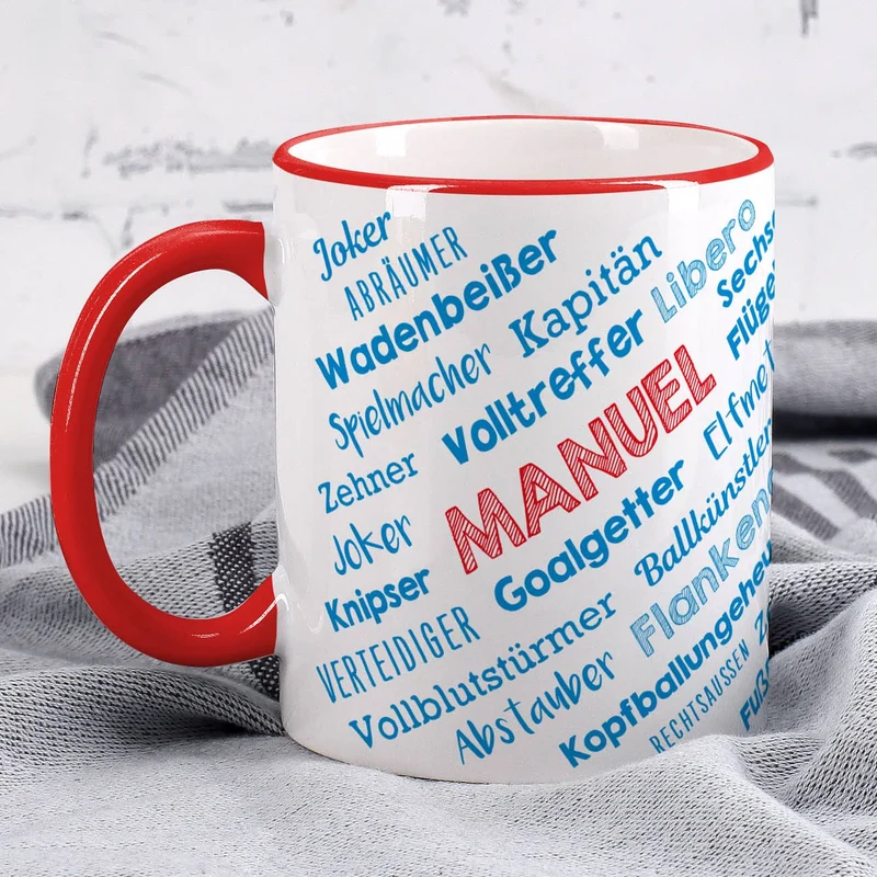 Fußballtasse für Bayern Fans mit Süßigkeiten gefüllt