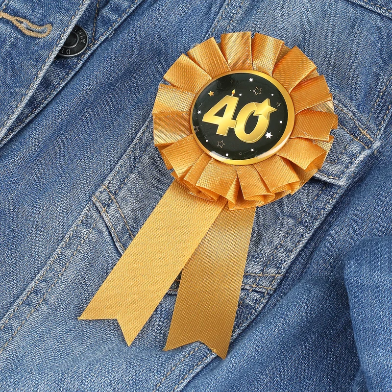 Rosette Star zum 40. Geburtstag in Gold