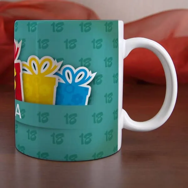 Gefüllte Geschenkbox zum 18. Geburtstag