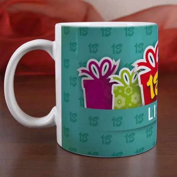 Gefüllte Geschenkbox zum 18. Geburtstag