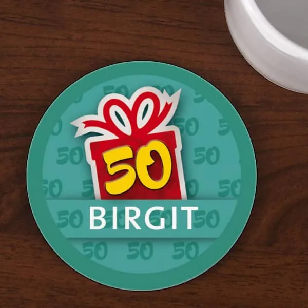 Gefüllte Geschenkbox zum 50. Geburtstag