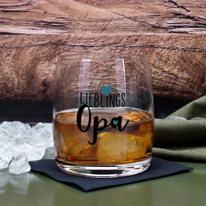 Lieblingsopa - Glenfiddich Whisky Geschenkset mit Whiskyglas in Holzbox