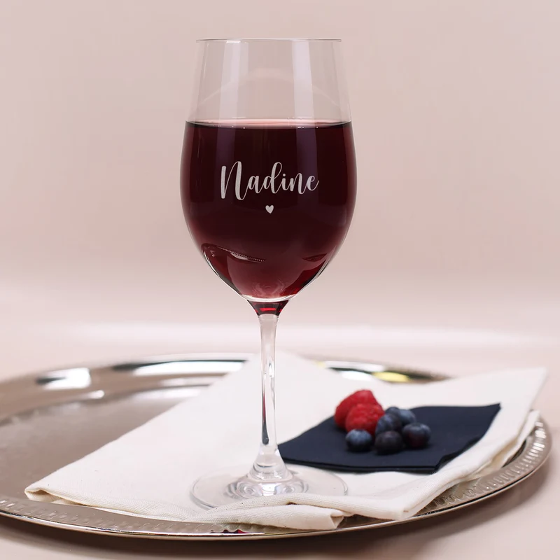 Wein Geschenkset für die beste Freundin mit Weinglas und Pappbox | 3 Sorten Biorebe