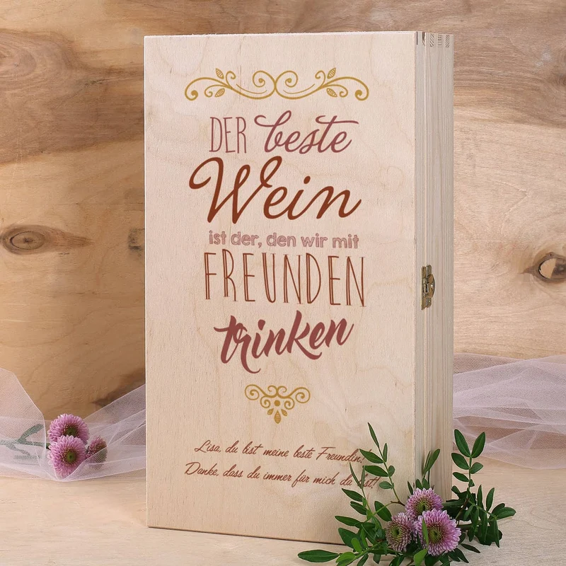 Weinset für die Liebsten mit Bree Weinflasche und Weinglas