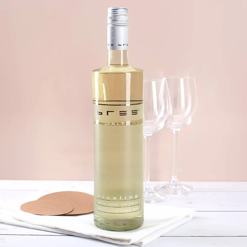 Weinset zum 80. Geburtstag mit Weinglas in bedruckter Geschenkverpackung
