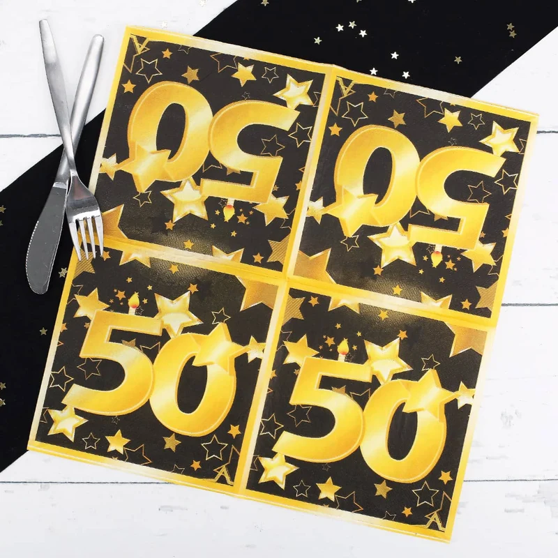 Servietten Star zum 50. Geburtstag