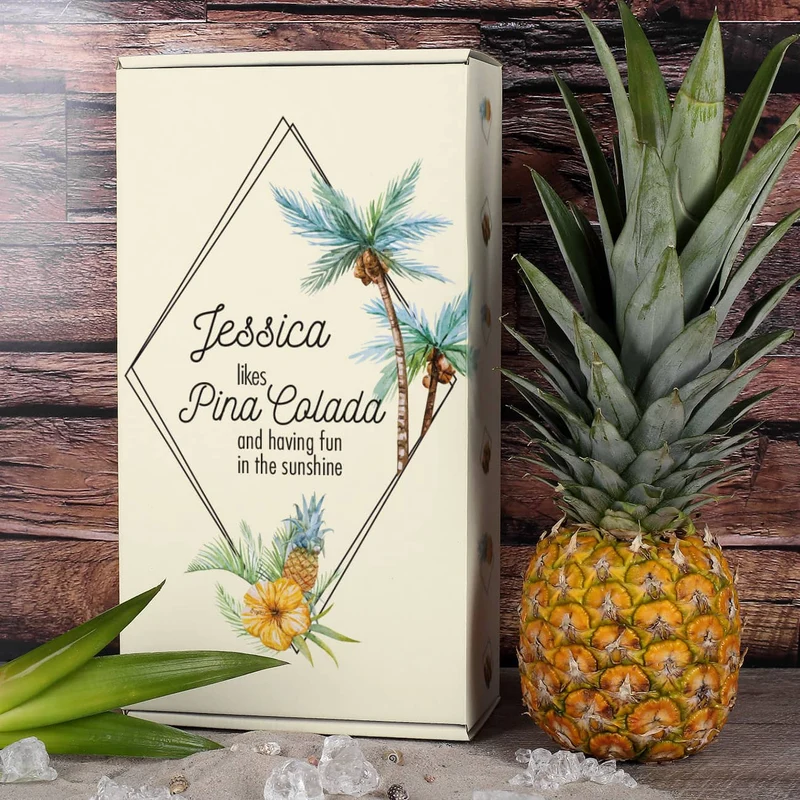Pina Colada Set mit Geschenkverpackung und persönlichem Glas