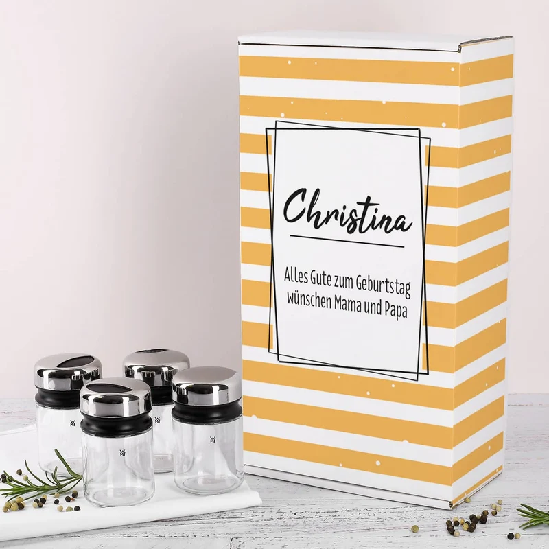 WMF Gewürzstreuer 4er Set in persönlicher Geschenkverpackung