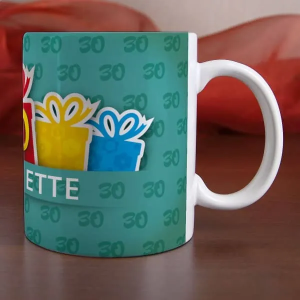 Gefüllte Geschenkbox zum 30. Geburtstag