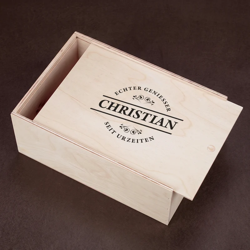 Whisky Geschenkset mit 2 Gläsern, 3 Flaschen Glenfiddich Whiskey & Geschenkbox aus Holz