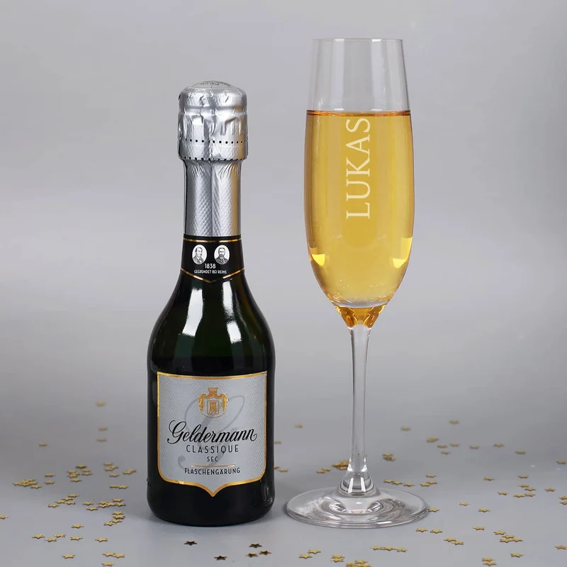 Danke - Geschenkset mit Sekt und Sektglas | Geldermann Flaschengärung