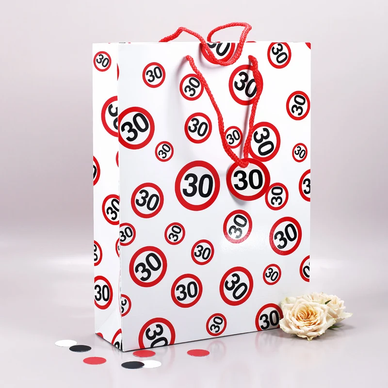 Geschenk-Tasche Verkehrszeichen 30