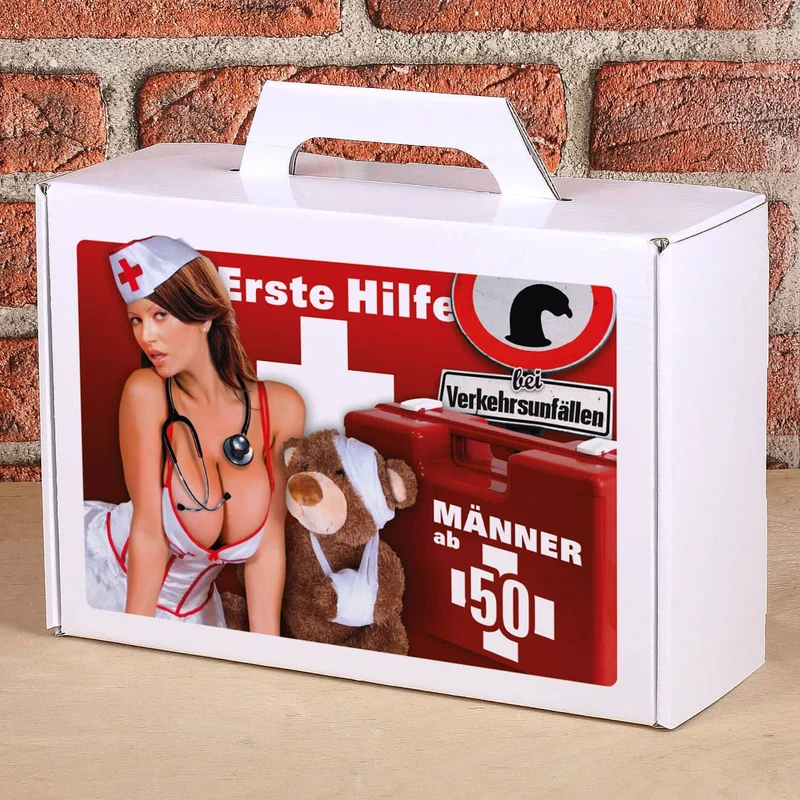 Erste Hilfe Koffer bei Verkehrsunfällen für Männer ab 50