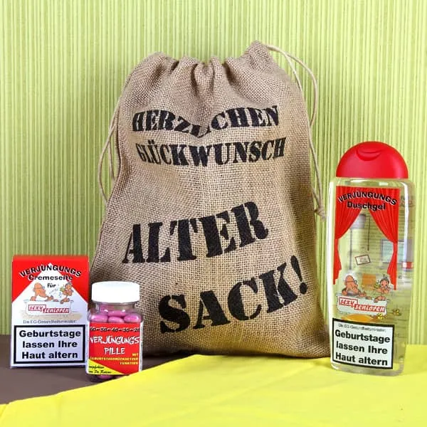 Geburtstagsgeschenk Set Alter Sack (4-teilig)