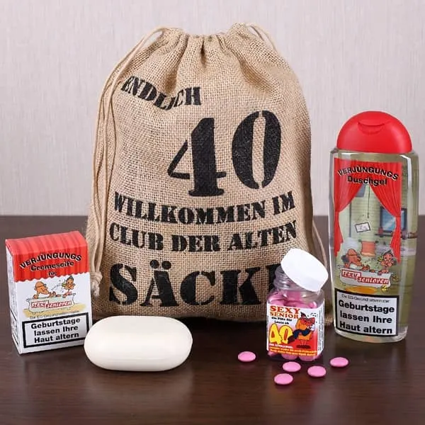 Geburtstagsgeschenk Set 40 (4-Teilig)