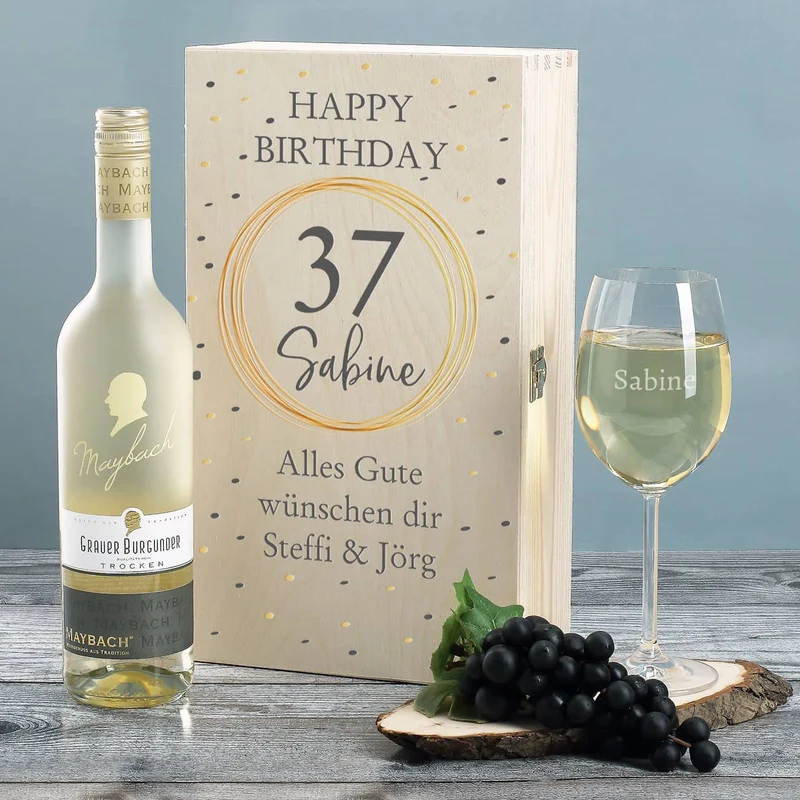 Maybach Weißwein Geschenkset zum Geburtstag