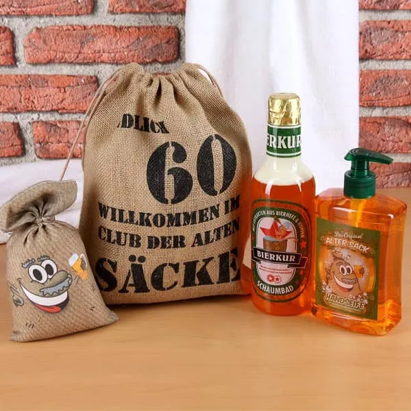 Geschenkset Alter Sack zum 60. Geburtstag (4-teilig)