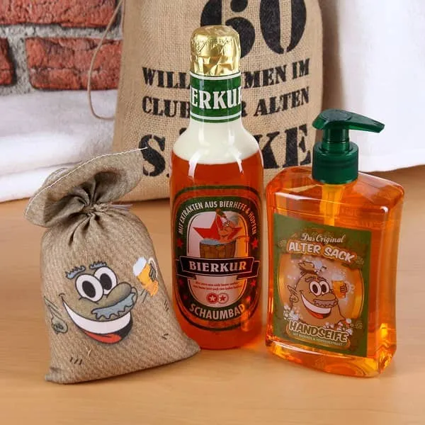 Geschenkset Alter Sack zum 60. Geburtstag (4-teilig)