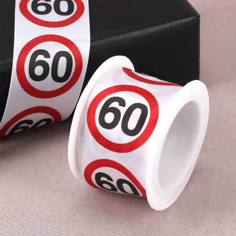 Satin-Geschenkband 60 Jahre