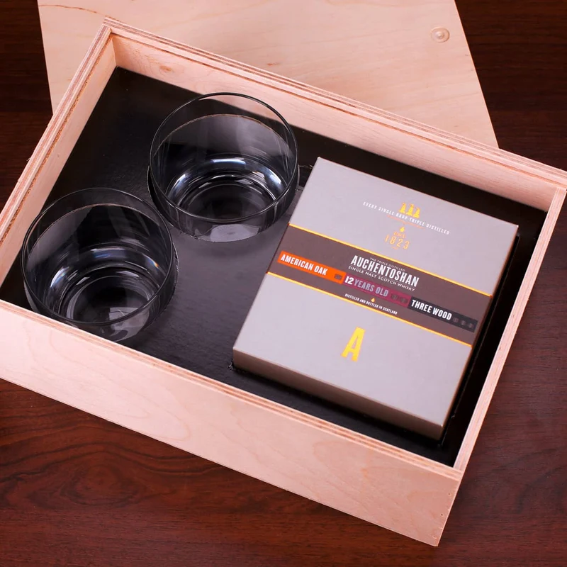 Whisky Set zum Geburtstag mit Auchentoshan und 2 Gläsern