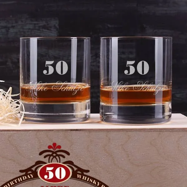 Whisky Set zum Geburtstag mit Auchentoshan und 2 Gläsern