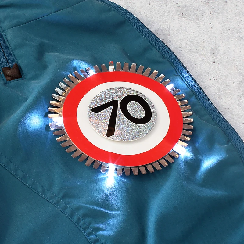 LED - Blink-Button zum 70.Geburtstag